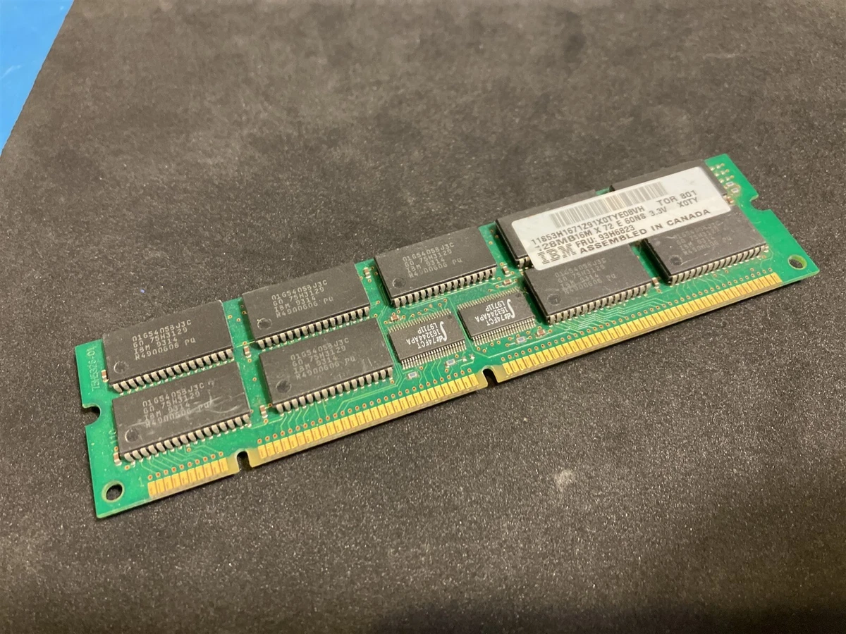 Genuine IBM FRU 93H6823 128MB Server RAM 168-PIN DIMM 16Mx72 60ns 