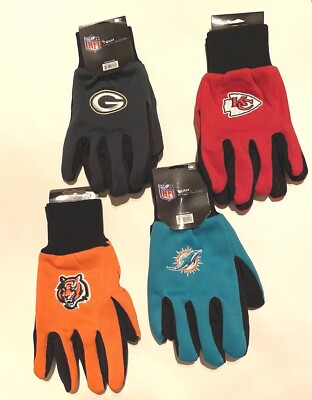 NFL Utility Work Sport Garden Grip Gloves Team Colors - Pick Your Team