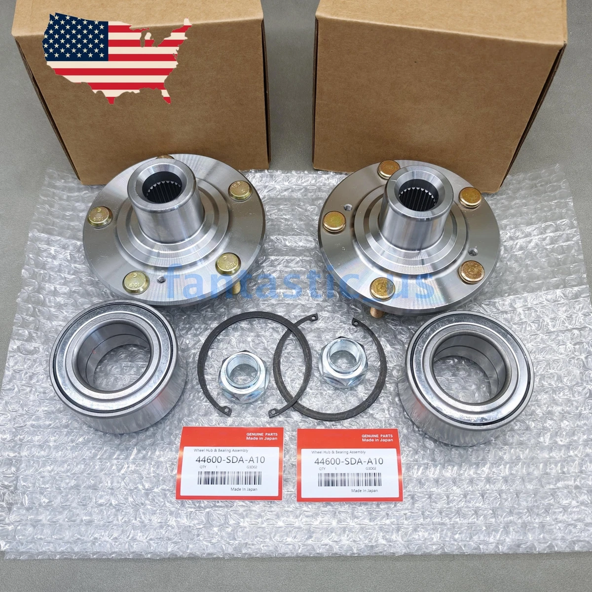 2 NSK Left+Right axle suspension Front Wheel Hub Bearing Set for Acura