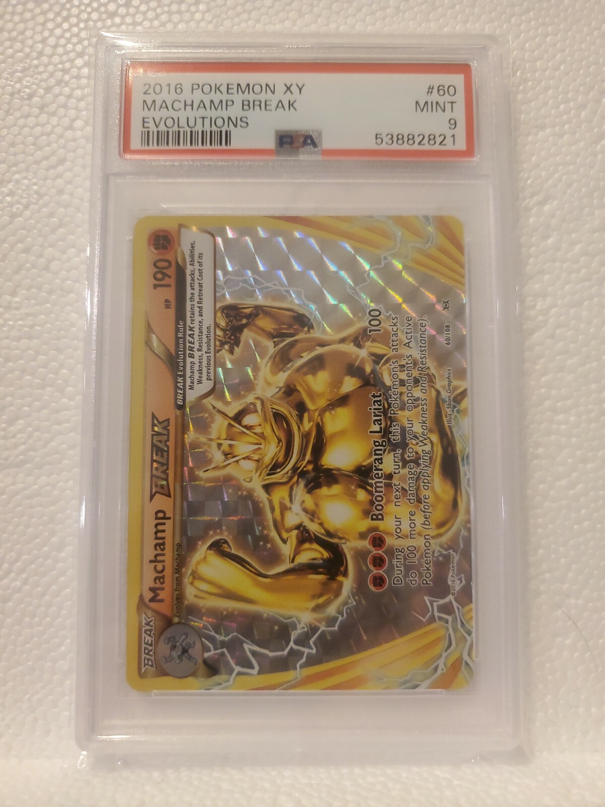 2016 Pokemon XY Evolutions Machamp BREAK 60/108 PSA 9 Mint