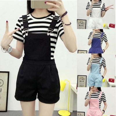 suspender jumpsuit shorts