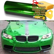48" x 60" Green Chrome Mirror Vinyl Film Wrap Sticker Stretchable 4ft x 5ft