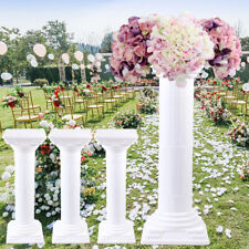 8pcs White Wedding Column Carved Pillar Decoration Flower Stands With LED   eBay