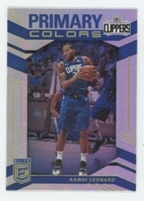 Kawhi Leonard 2019-20 Donruss Elite PRIMARY COLORS INSERT Card #10 CLIPPERS