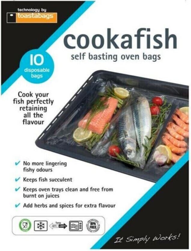 Toastabags Cookafish Fish Self Basting Oven Disposable Bags - Pack of 10