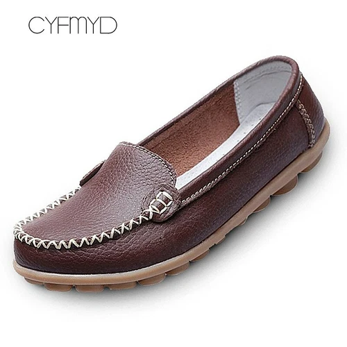 Women's Genuine Leather Casual Shoes Flat Loafers Non-slip loafers size 4.5 - 12 - Picture 5 of 60