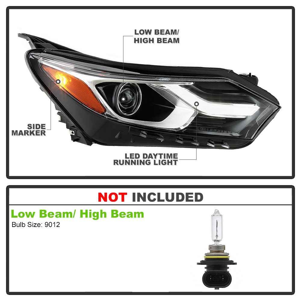 2018-2020 Chevy Equinox Factory Halogen LED DRL Headlight Headlamp - Passenger - Foto 5