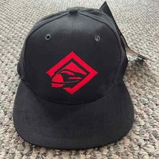 Vintage Marlboro Train Hat Black Tobacco Cigarette Railroad Strapback Cap NWT