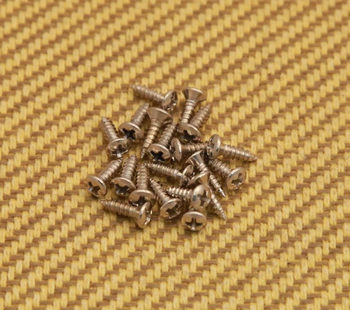 GS-0050-001 (20) Nickel Finish Pickguard Screws For Gibson® Guitar/Bass 