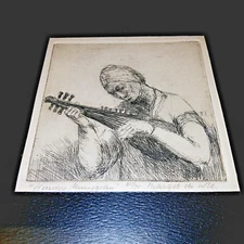 Dutch Artist MARGOT de WIT Etching of Musician -Signed Numbered "35/75"