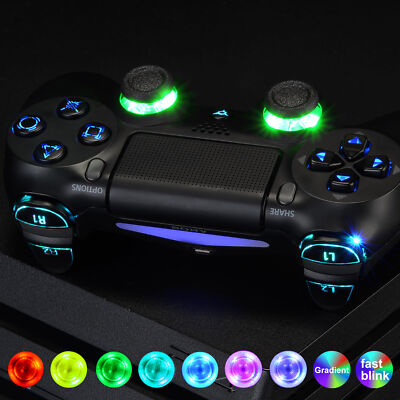 7 Colors Lighted Analog Thumbstick D-Pad Button LED Light Kit for