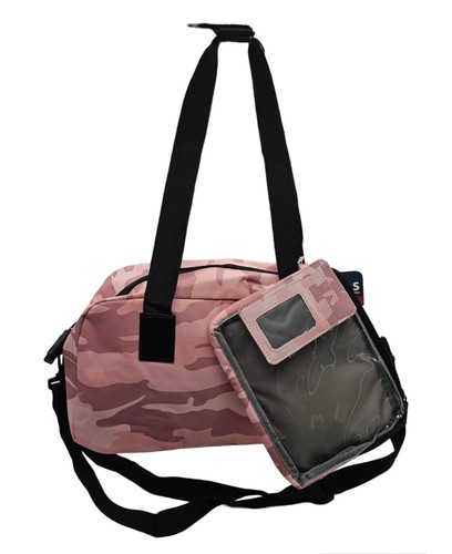 FILA Gilda Sport Duffel Small PINK camo Stain Check Description & Pics - Picture 3 of 3