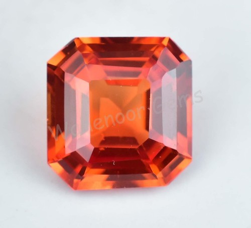 Flawless 3.70 Ct Natural Orange Fire Sapphire Emerald Flashy Tanzania Gemstone - Picture 4 of 7