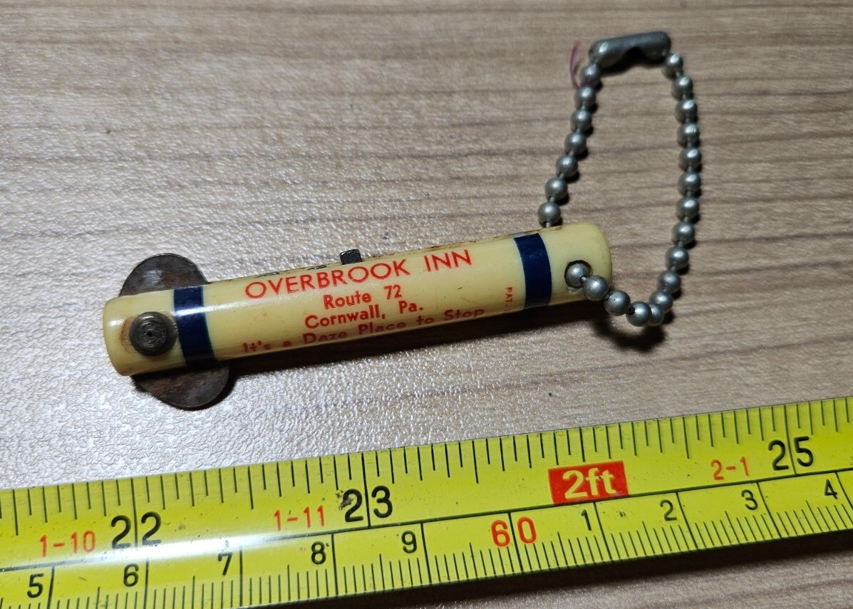 Vintage Overbrook Inn Cornwell PA Advertising Key Holder Keychain | eBay