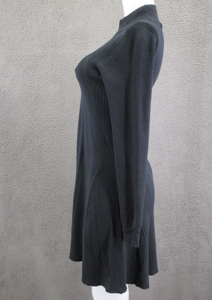 Vero Moda High Neck Ribbed Sweater Dress Women’s XL Black Long Sleeve #4603 - Image 4 of 4