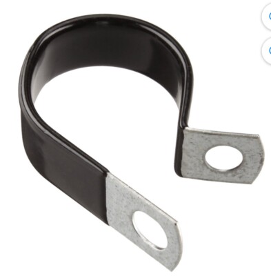 5/8'' ID, 1-5/8'' Long Galvanized Steel Loop Hose Clamp Vinyl 10 Pieces 8863T15