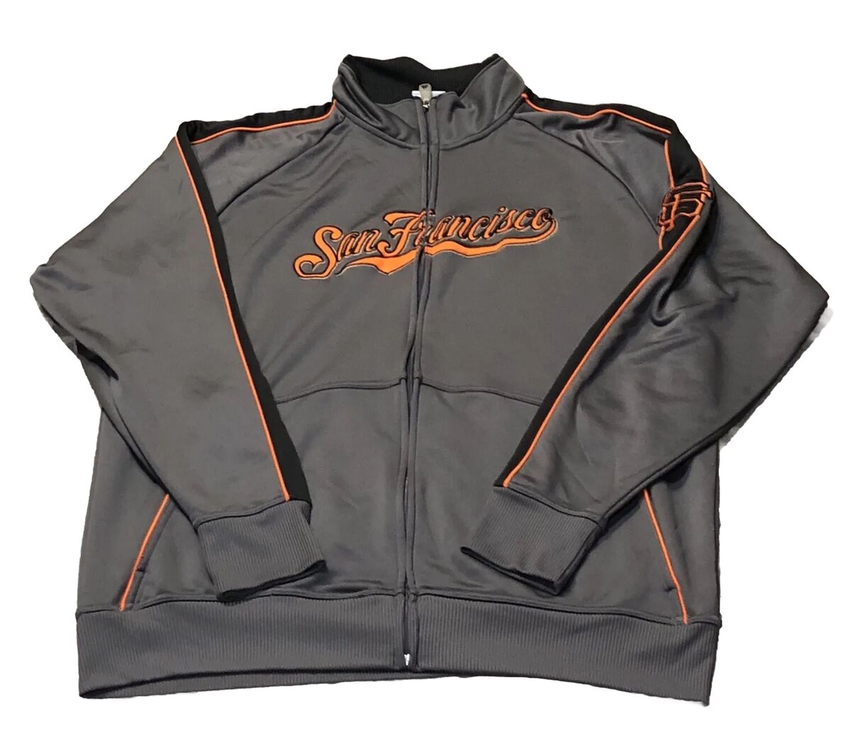 San Francisco Giants Majestic Jacket Mens Size Large Gray San Francisco Giants Majestic Jacket Mens Size Large Gray