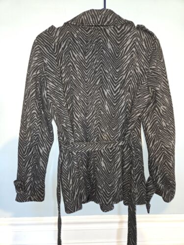 Sandro Sportswear Black & Gray Animal Print Tie Waist Blazer Jacket. Designer M - Picture 3 of 3