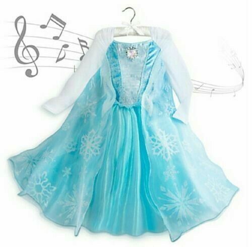 Disney's Frozen Elsa Singing Musical Costume Gown Dress 9/10  - Picture 1 of 4