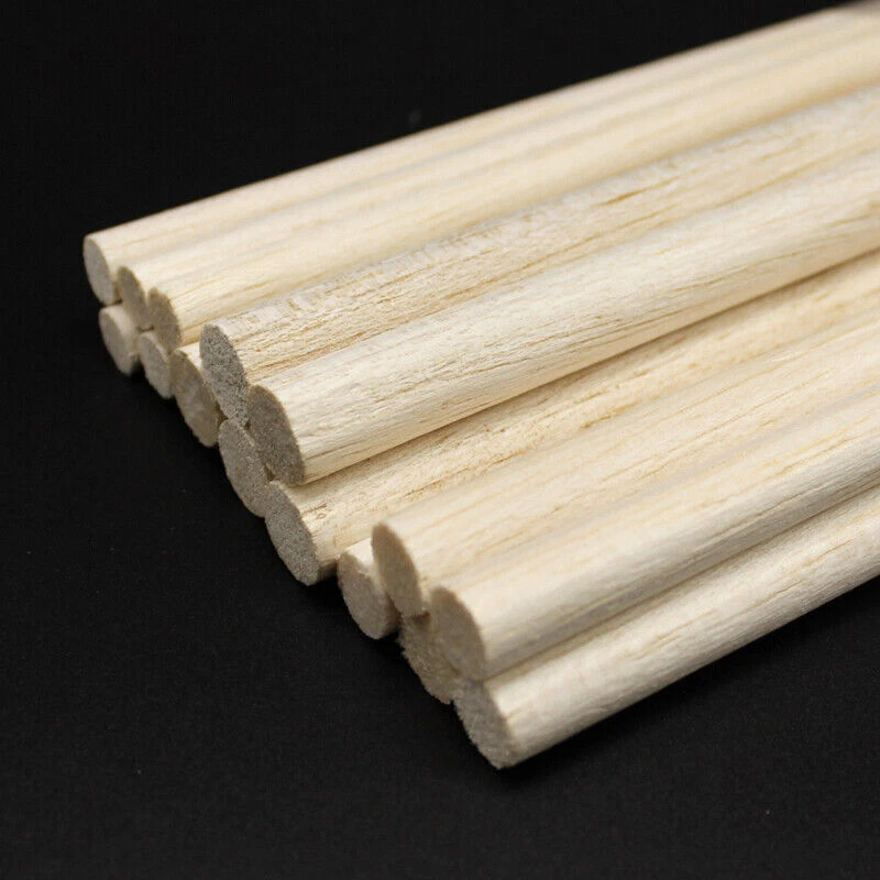 4mm-12mm Solid Balsa Wood Dowels Round Rods Aircraft Ship Model DIY Long 330mm - Image 4 of 4