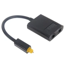 EMK Digital Toslink Fibra óptica Audio Splitter 1 a 2 Adaptador de cable