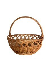 Easter Basket Wicker Handmade Oval Natural With Handle New