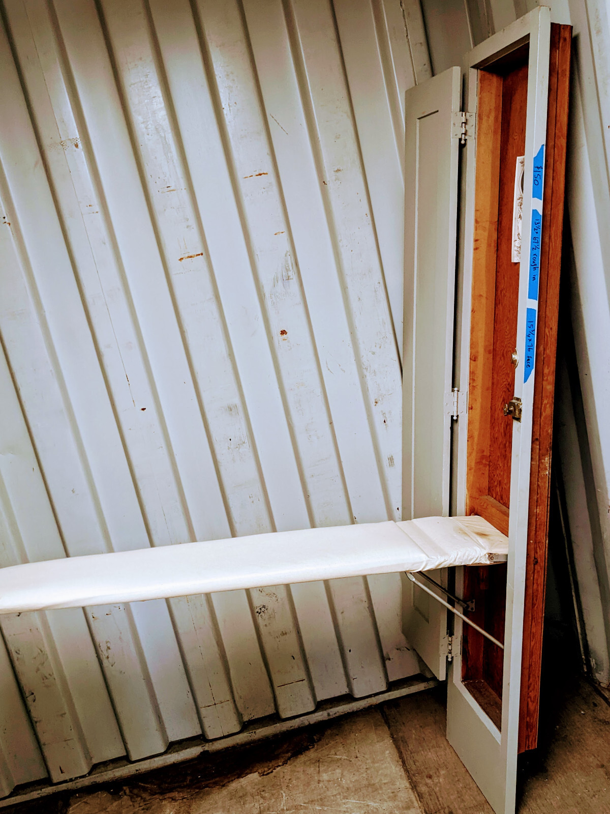 Antique Wall Mounted InWall Ironing Board Vintage Iron eBay