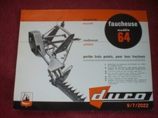 ANCIEN    PROSPECTUS   PUBLICITAIRE   FAUCHEUSE  A  LAME   DURO  MODELE 64