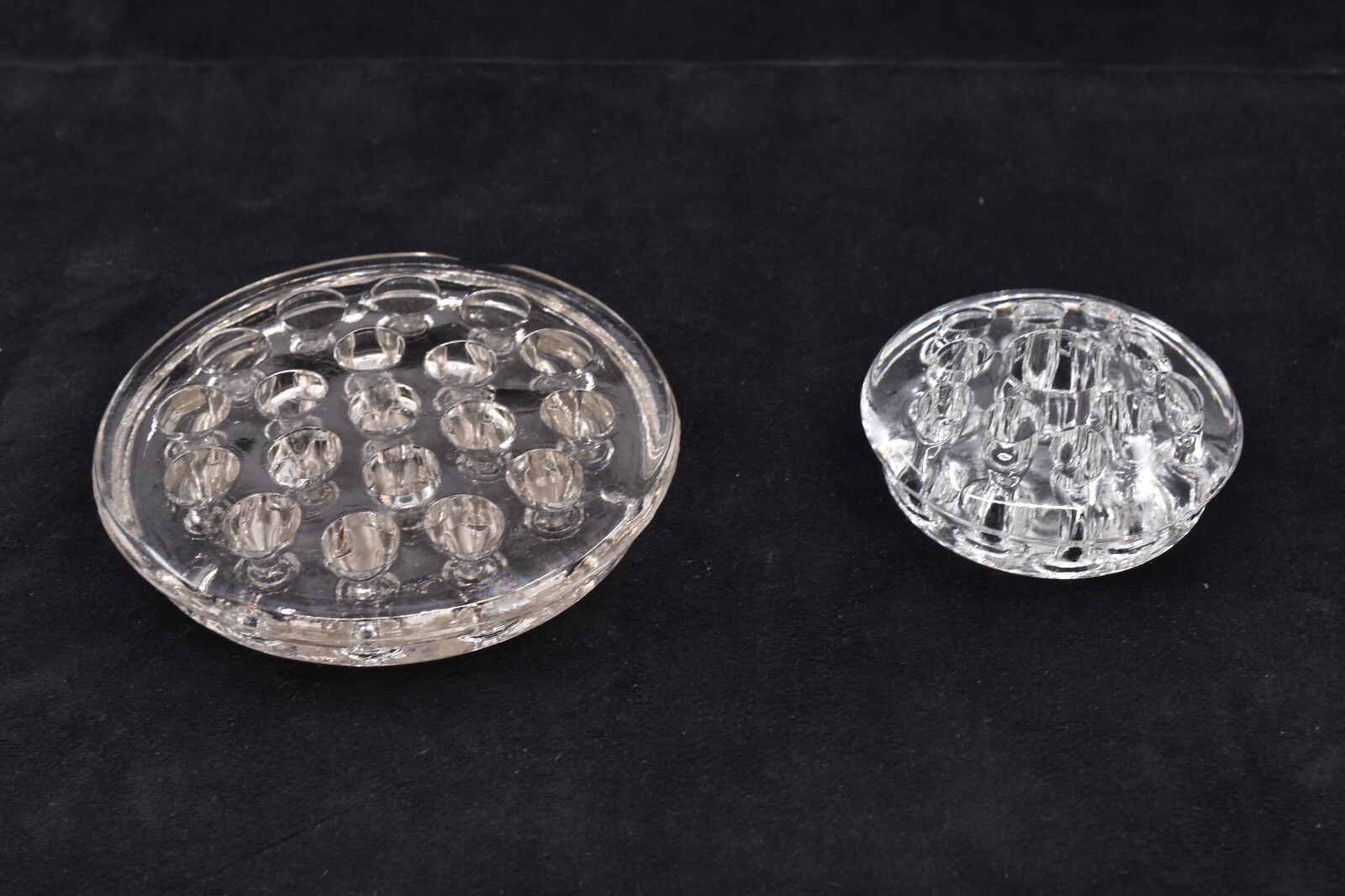 Vintage Clear Glass Flower Frogs eBay