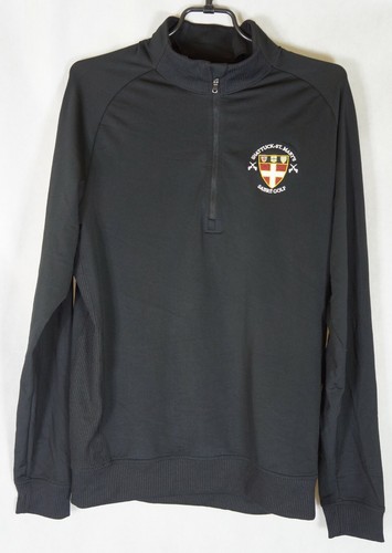 Pullover uomo Adidas Golf 1/4 zip nero Shattuck St Marys Sabre Golf taglia S - Foto 1 di 12