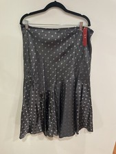 Brand New With Tag Tapemeasure Black Polka Dot Vintage Skirt Size 14