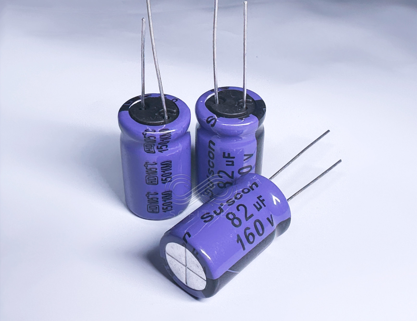 10PCS HD Suscon 82uF 160V 13x21 Electrolytic Radial Capacitor High Ripple 10kHr