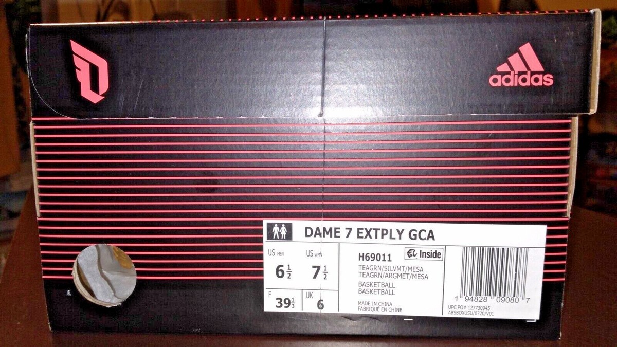 ADIDAS DAME 7 EXTPLY DAMIAN LILLARD TEAM GREEN SHOES #H69011 MEN 6.5 WOMEN 7.5 U adidas Unisex-Adult The Road Cycling Shoes Sneaker, Dark  main image 2