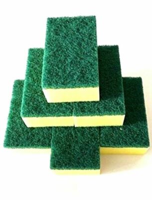 6 Pcs Per Pack Shining Non-Scratch Kitchen Sponge Scrubber Sponges Dish Washing
