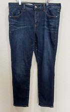 Pilcro Anthropologie Jeans Women's Sz 32 Script Straight Leg Stretch see descrip