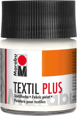 Marabu Textilfarbe Plus weiß 50ml volldeckende Stoffmalfarbe gute Deckkraft neu