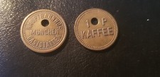 München Wertmarke Jeton Hauptbahnhof Gaststätten Token 1Kaffee 