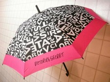 NWT VICTORIA SECRET PINK GRAPHIC LOGO LIMITED EDITION UMBRELLA  RETRACTABLE 