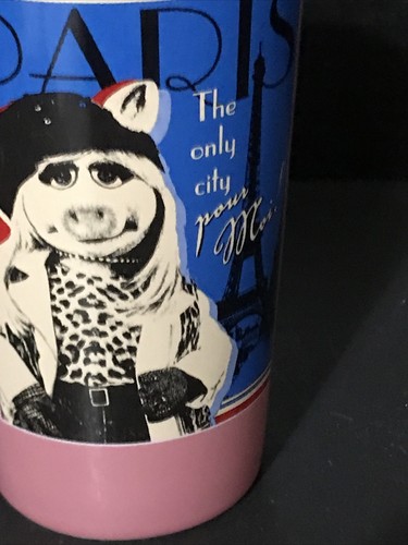 Muppets Miss Piggy Paris Only City Pour Moi 16 Oz Tall Coffee Mug Disney Store - Picture 5 of 7