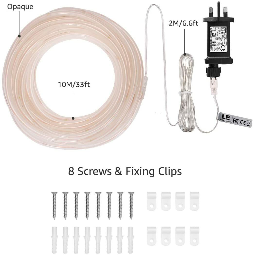 Lepro Rope Lights Mains Powered Waterproof Outdoor Christmas 10m 100le Led NEW eBay