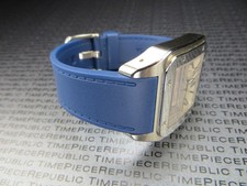 23mm PU Rubber Diver Strap Blue Tang Watch Band for CARTIER SANTOS 100 XL Large