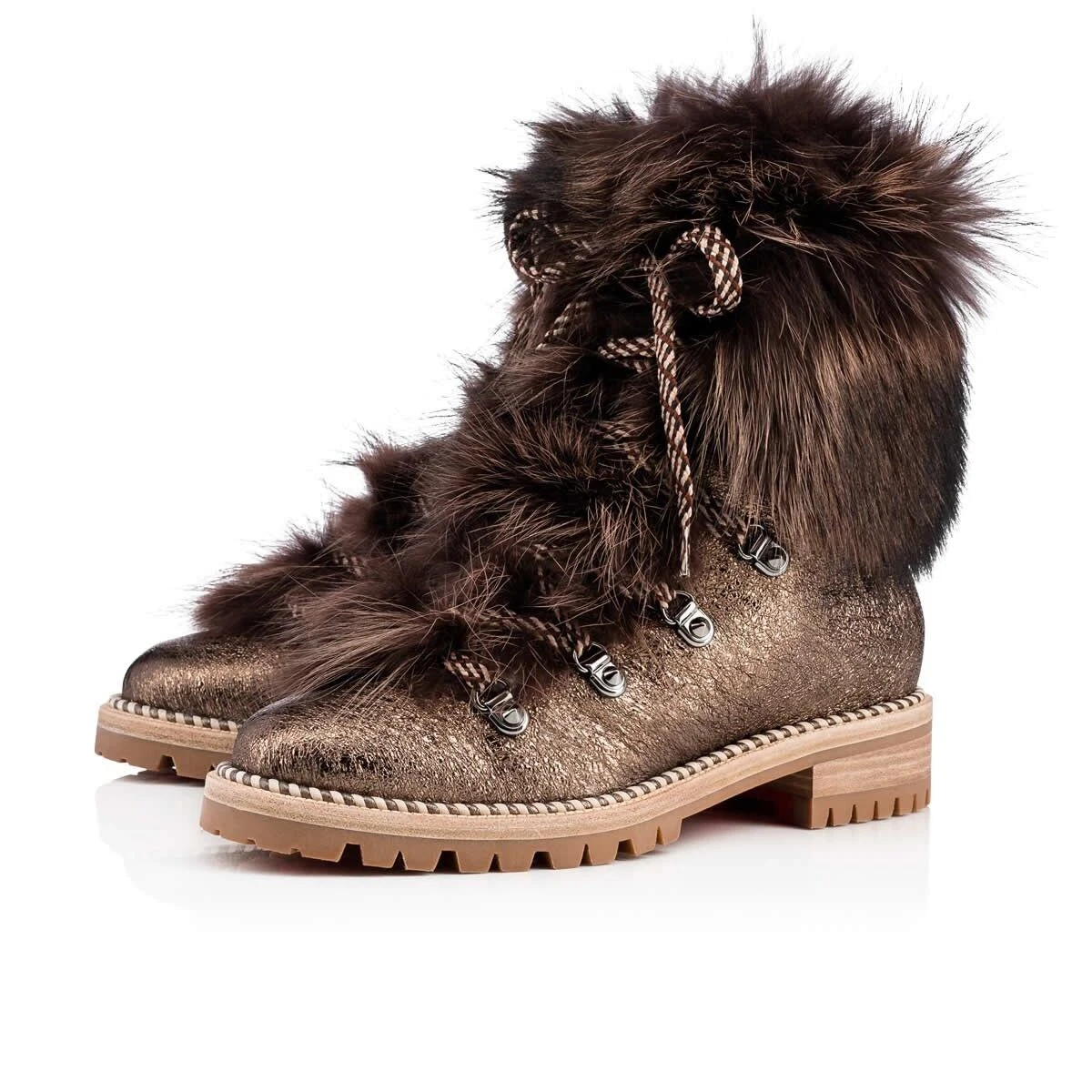 Louboutin flat hotsell boots women's