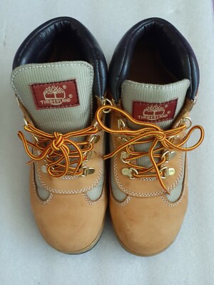 Timberland Field Boots Boys Size 5  # 15945 Wheat Leather Work Boots 