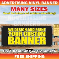 Custom Vinyl Mesh Banner Sign, Full Color - Free Design, For outdoor indoor use