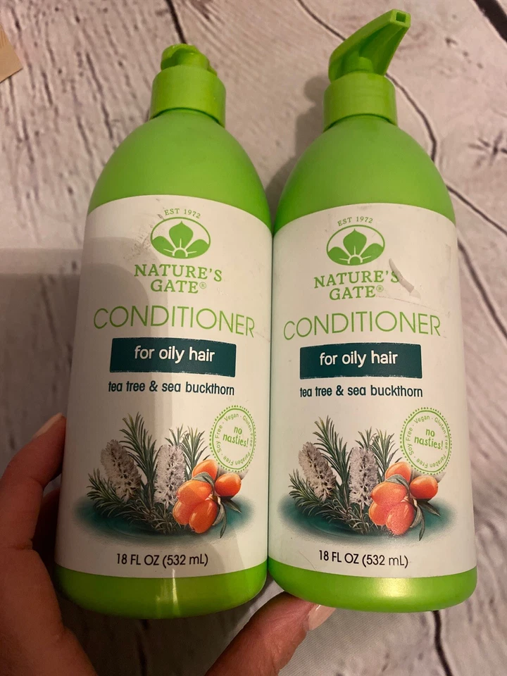 Lot 2 18oz Bottles Nature's Gate Tea Tree Buckthorn Oily Hair Conditioner Vegan - Изображение 2 из 4