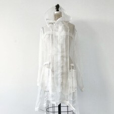   00s Vintage Vinti Andrews Transparent mesh military coat : jacket avant garde