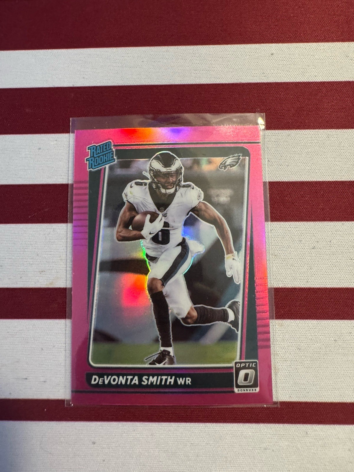 2021 Panini Donruss Optic - Rated Rookie Devonta Smith #205 Pink Prizm (RC)