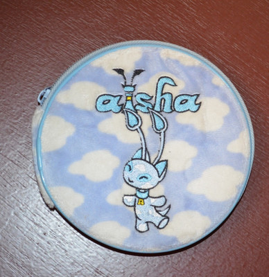 Vintage Neopets CD Wallet Case Cloud Aisha 2005 y2k Plush Zip from Limited Too