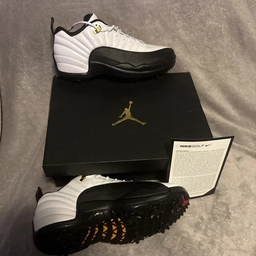 Nike Air Jordan XII 12 Low Golf 'Taxi' White/Black DH4120-100 Sz 11.5 deadstock