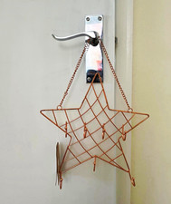 New Look Rose Gold Star Hanging Metal Jewellery Organiser, 7 Hooks